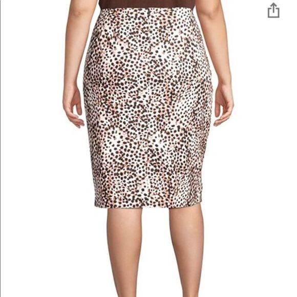 Lord & Taylor Pencil Skirt Plus Sze 20W Khaki Sand - Picture 2 of 8